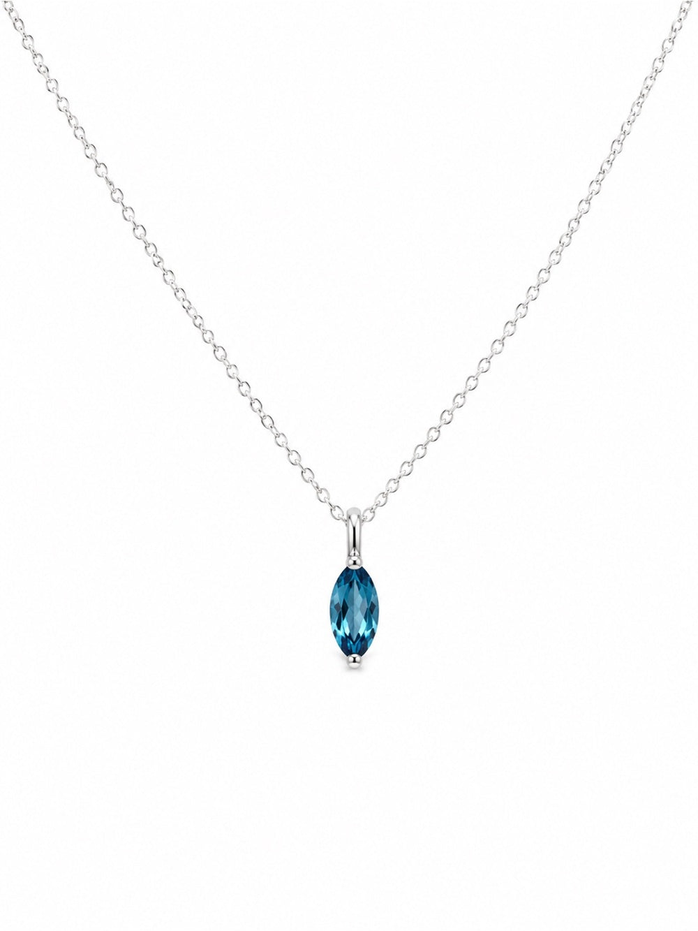 Blue Topaz Marquise Pendant (#P103)