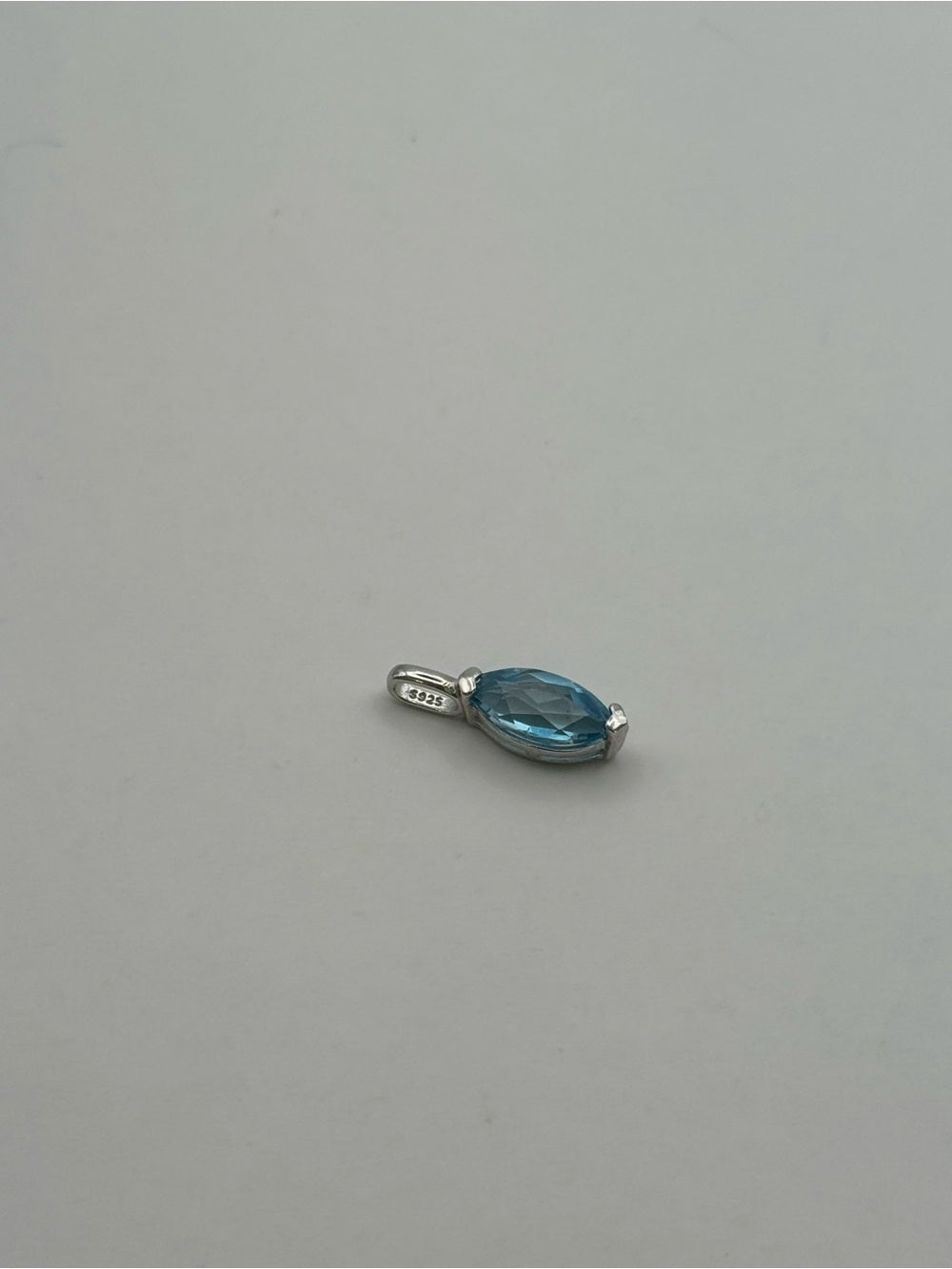 Blue Topaz Marquise Pendant (#P103)