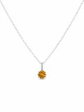 Citrine Round Pendant (#P100)