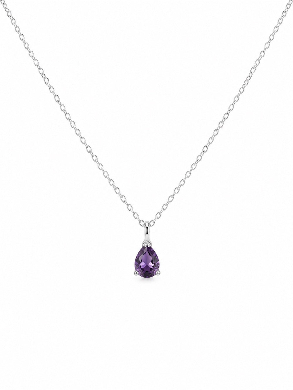 Amethyst Teardrop Pendant (#P105)