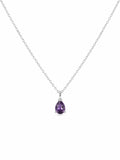 Amethyst Teardrop Pendant (#P105)