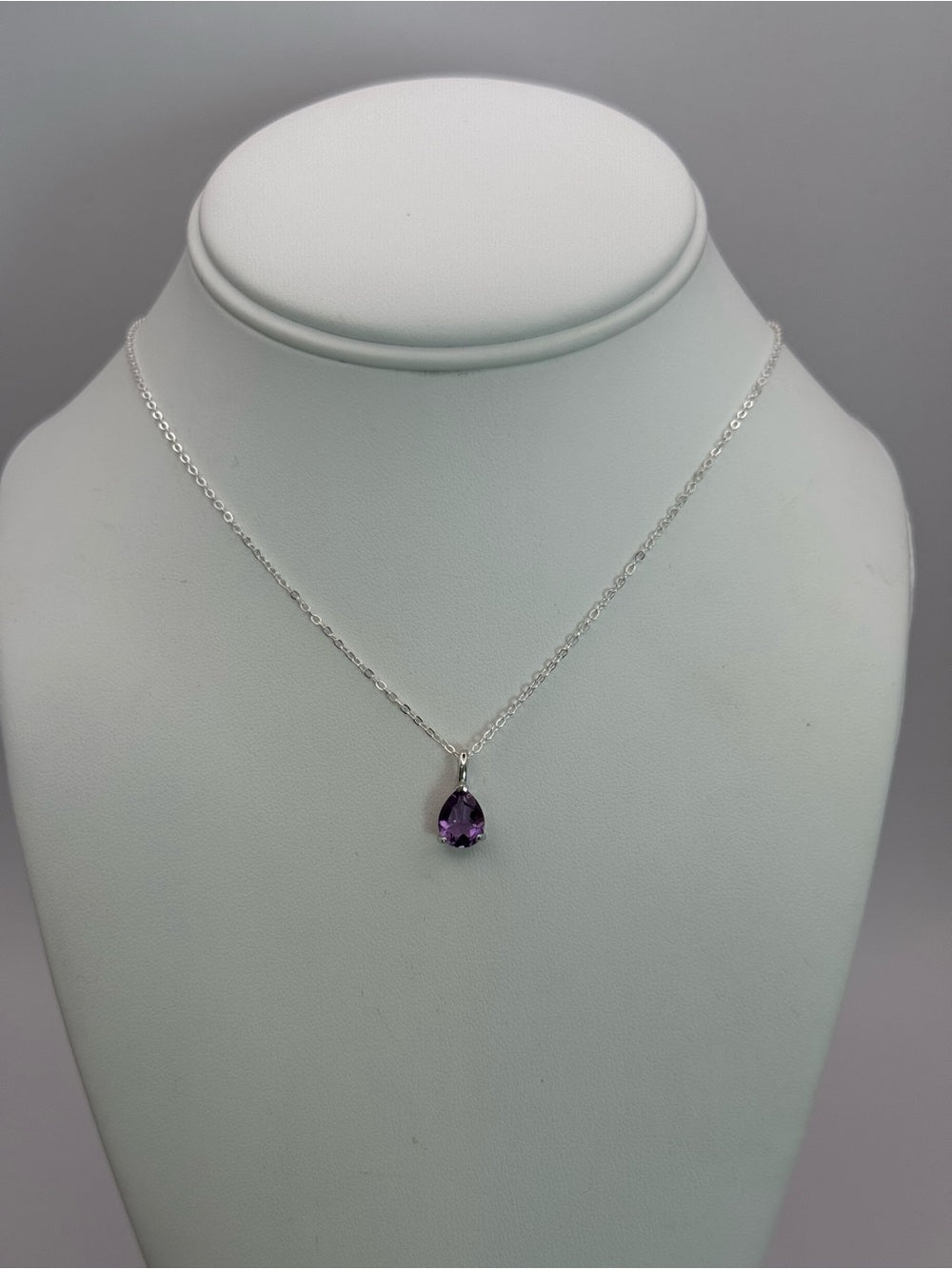 Amethyst Teardrop Pendant (#P105)