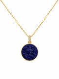 Lapis Moon Pendant (#P64)