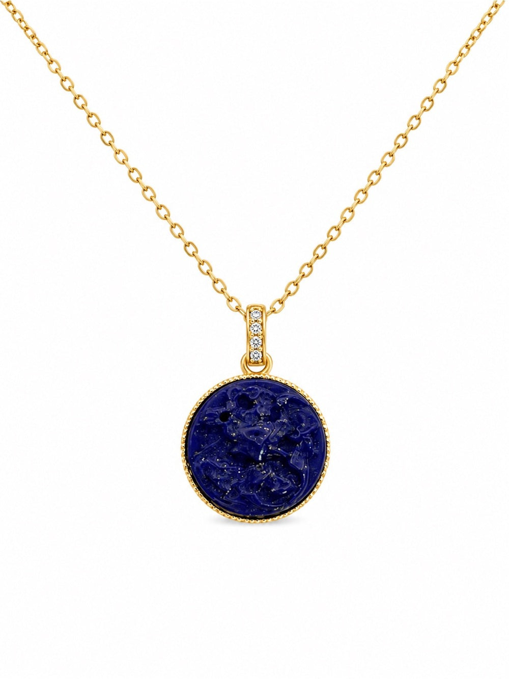 Lapis Moon Pendant (#P64)