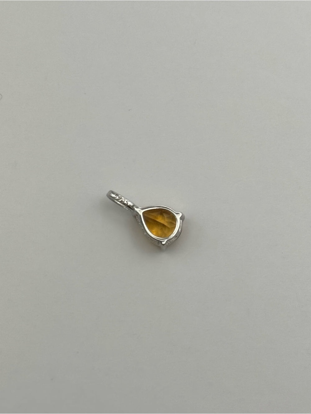 Citrine Teardrop Pendant (#106)