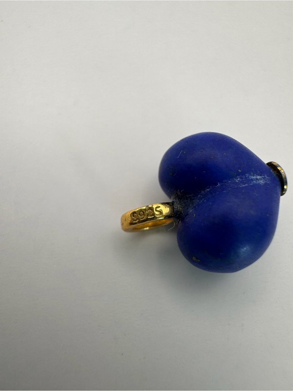 Bubble Lapis Heart Pendant (#P65)