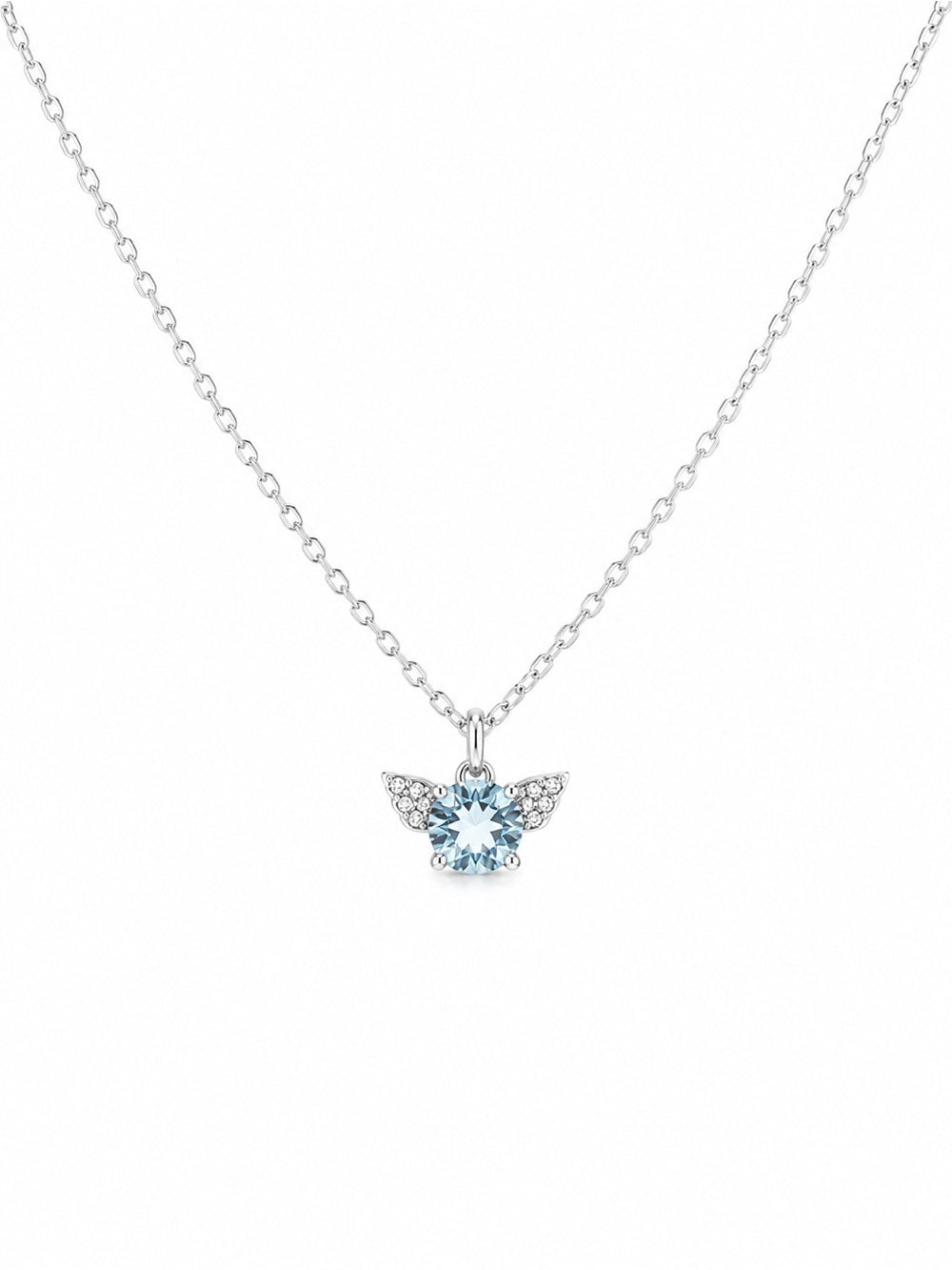 Blue Topaz Winged Pendant (#P102)