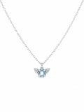 Blue Topaz Winged Pendant (#P102)