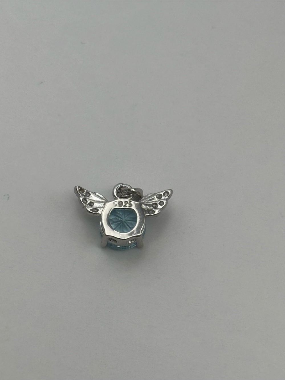 Blue Topaz Winged Pendant (#P102)