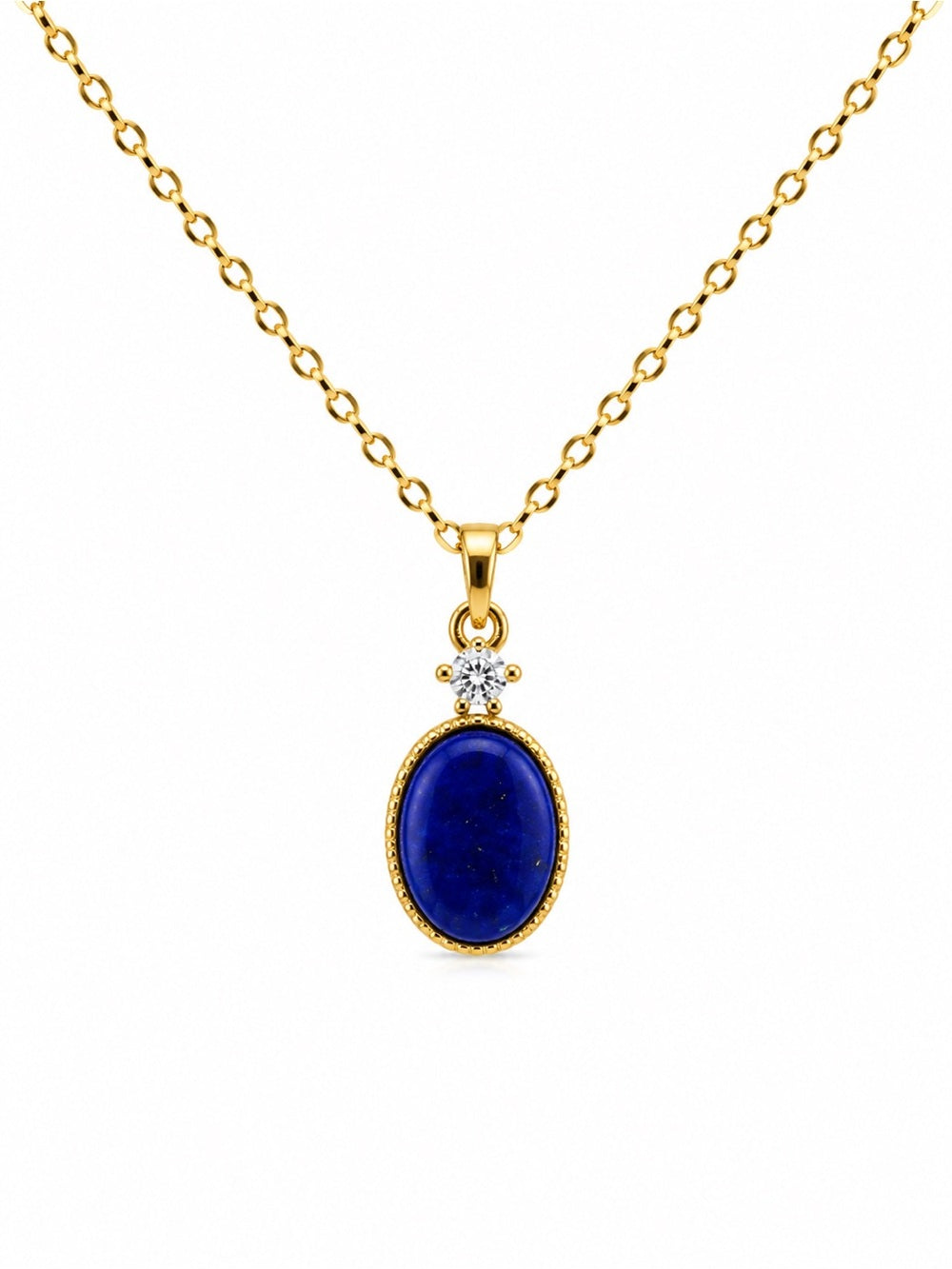Oval Lapis Pendant (#P68)