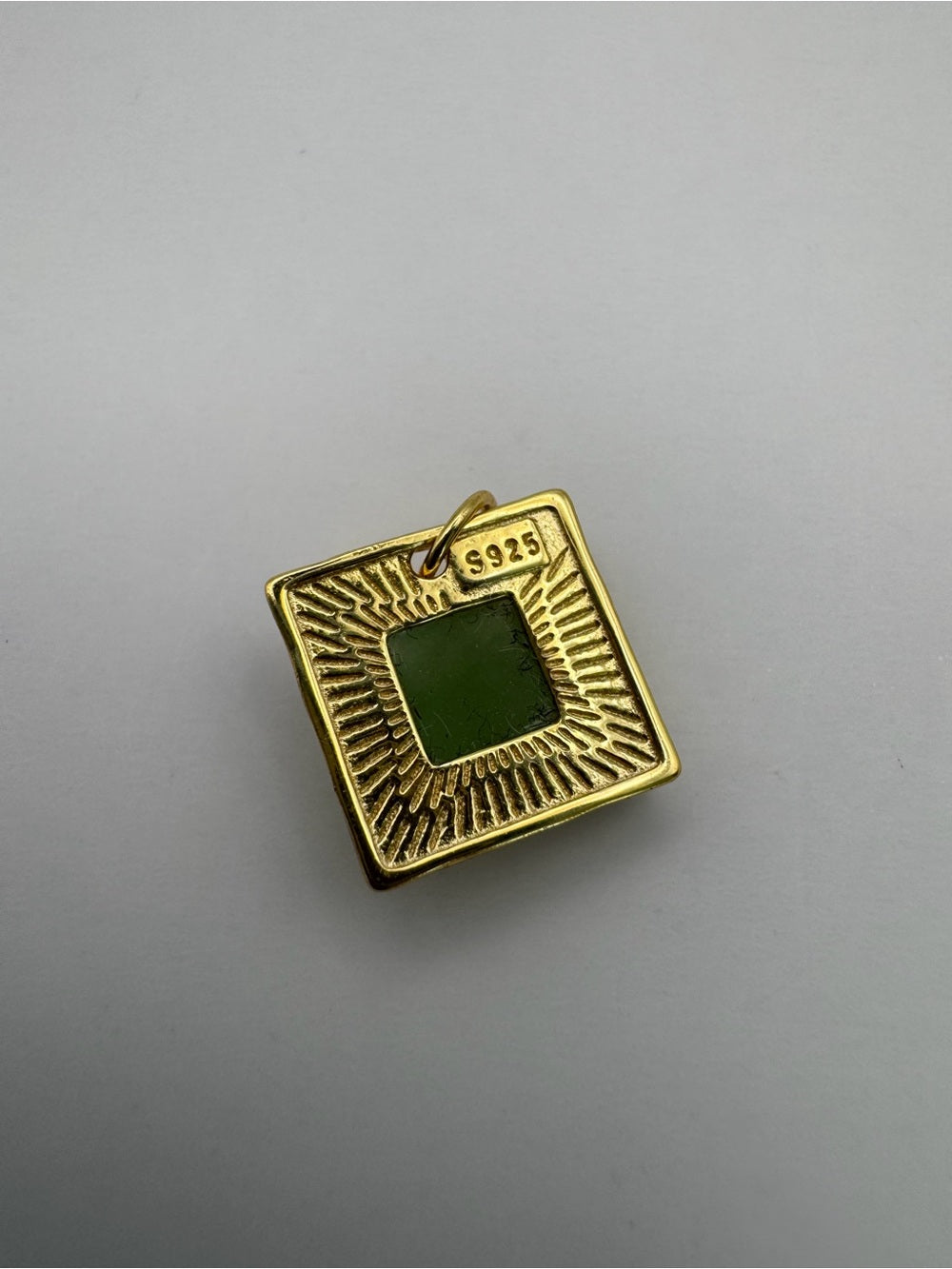Jade Framed Square Pendant (#P70)