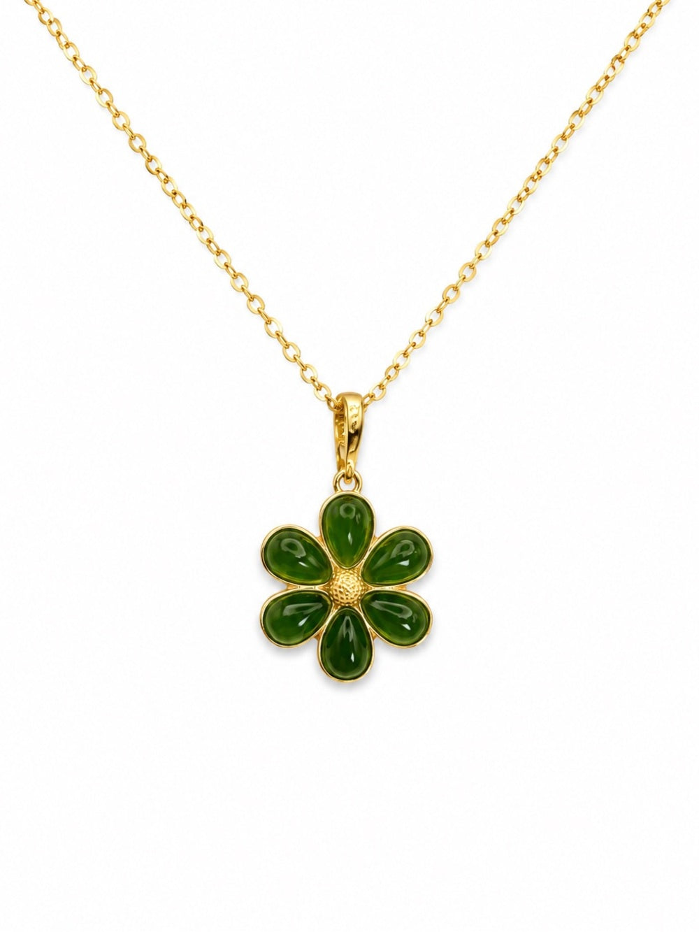 Jade Flower Pendant (#P75)