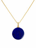 Lapis Circle Disk Pendant (#P74)