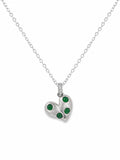 Polka Dot Jade Heart Pendant (#P76)