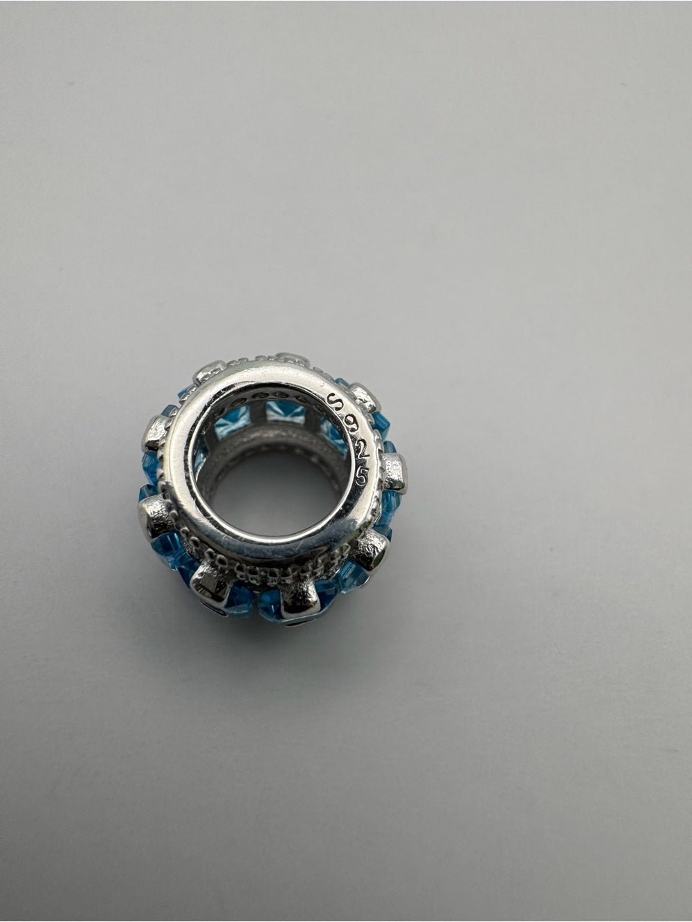 Blue Topaz Wheel Pendant (#P78)