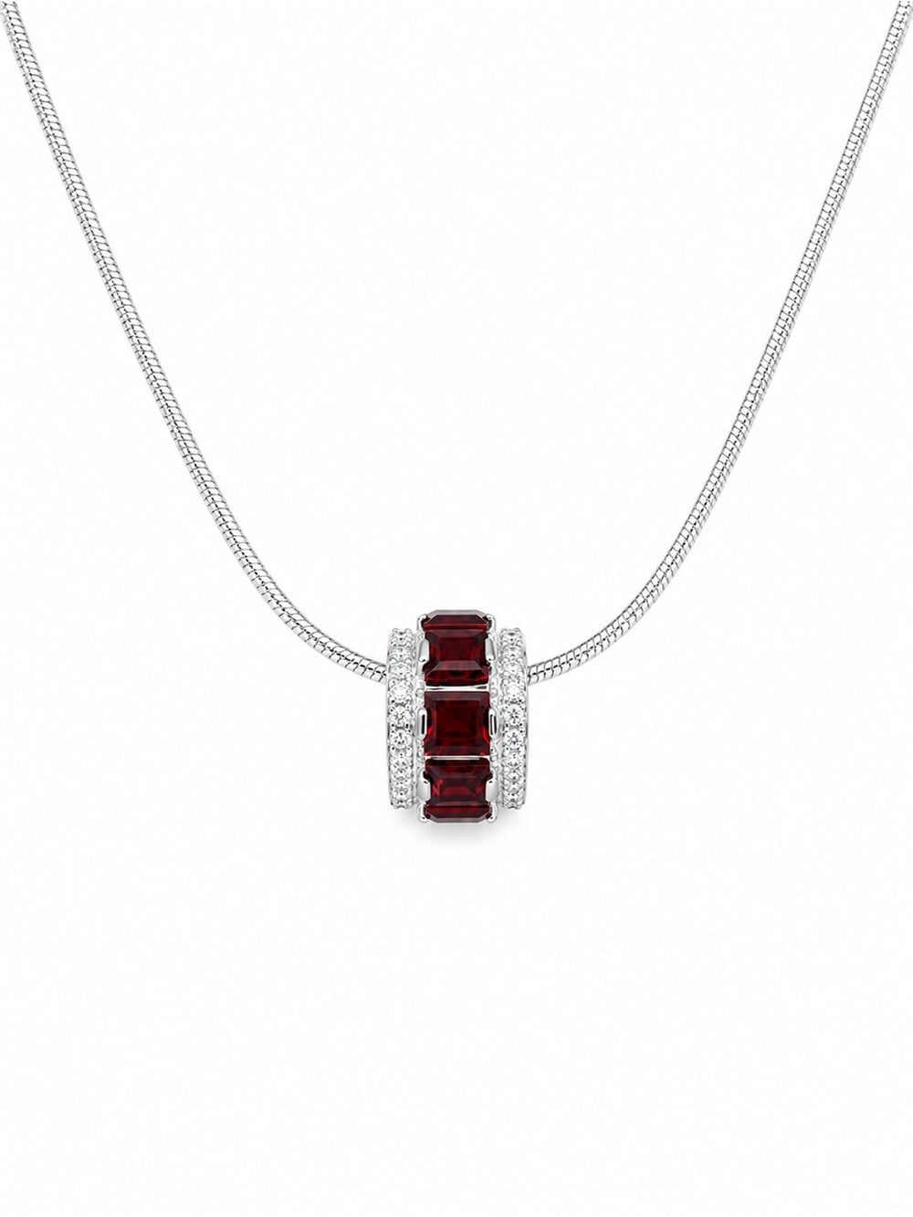 Garnet Wheel Pendant (#P98)