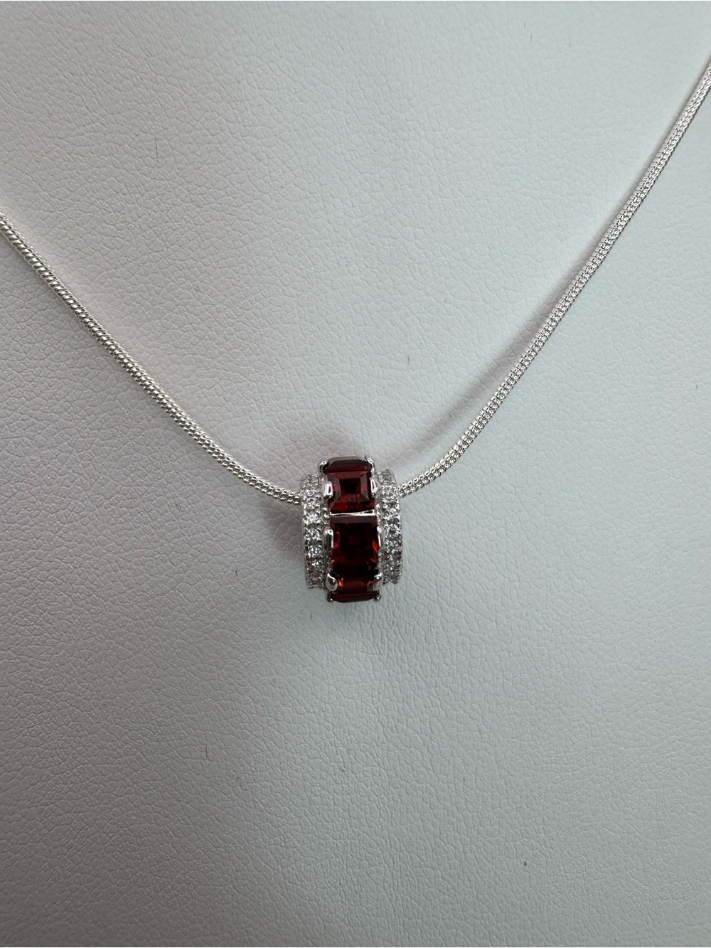 Garnet Wheel Pendant (#P98)