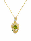 Peridot Snake Head Pendant (#P79)
