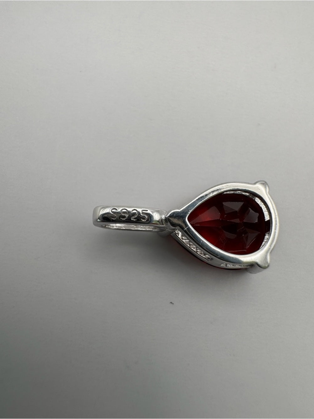 Garnet Mini Teardrop Pendant (#P80)