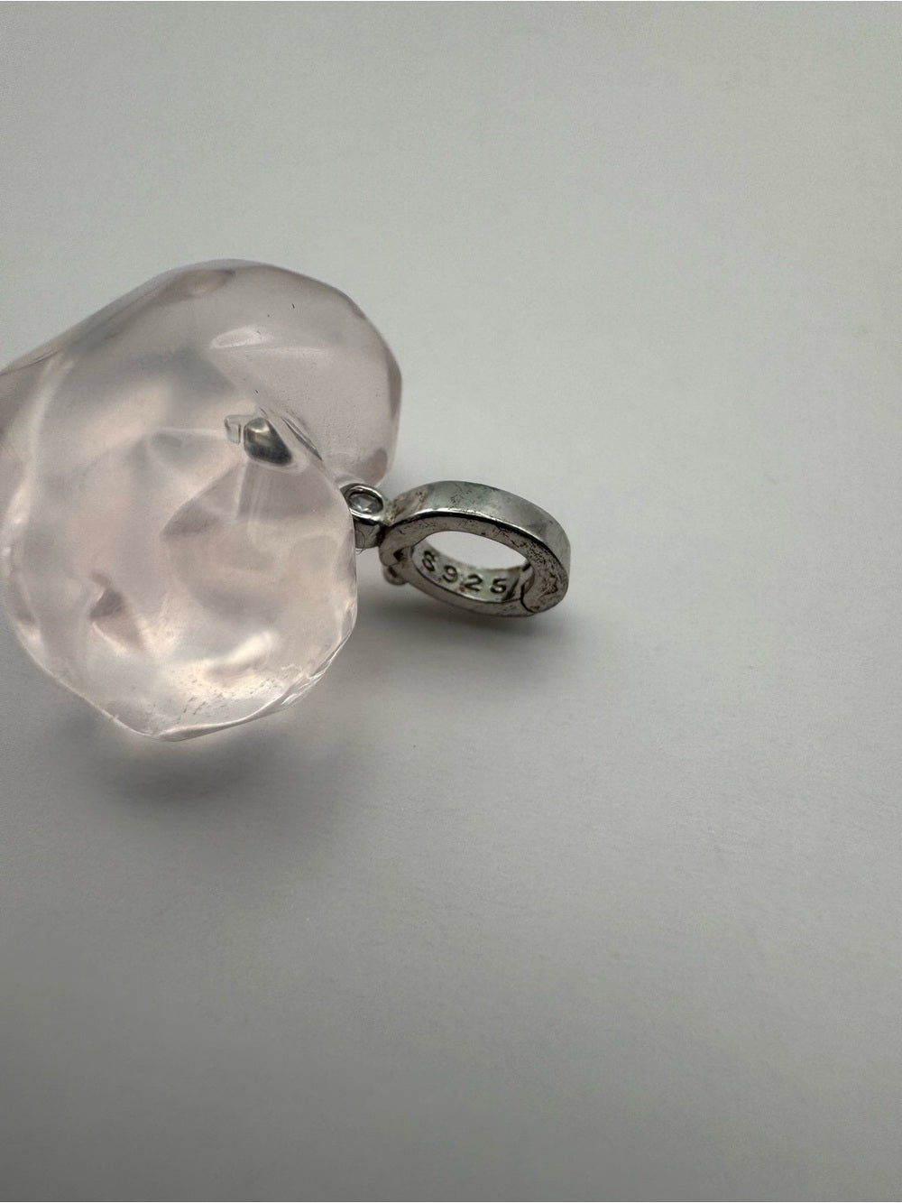 Rose Quartz Heart Pendant (#P96)