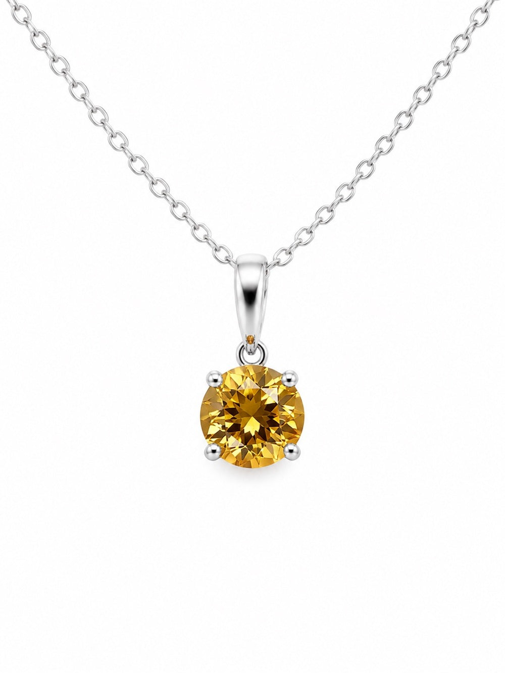 Citrine Round Pendant (#P94)