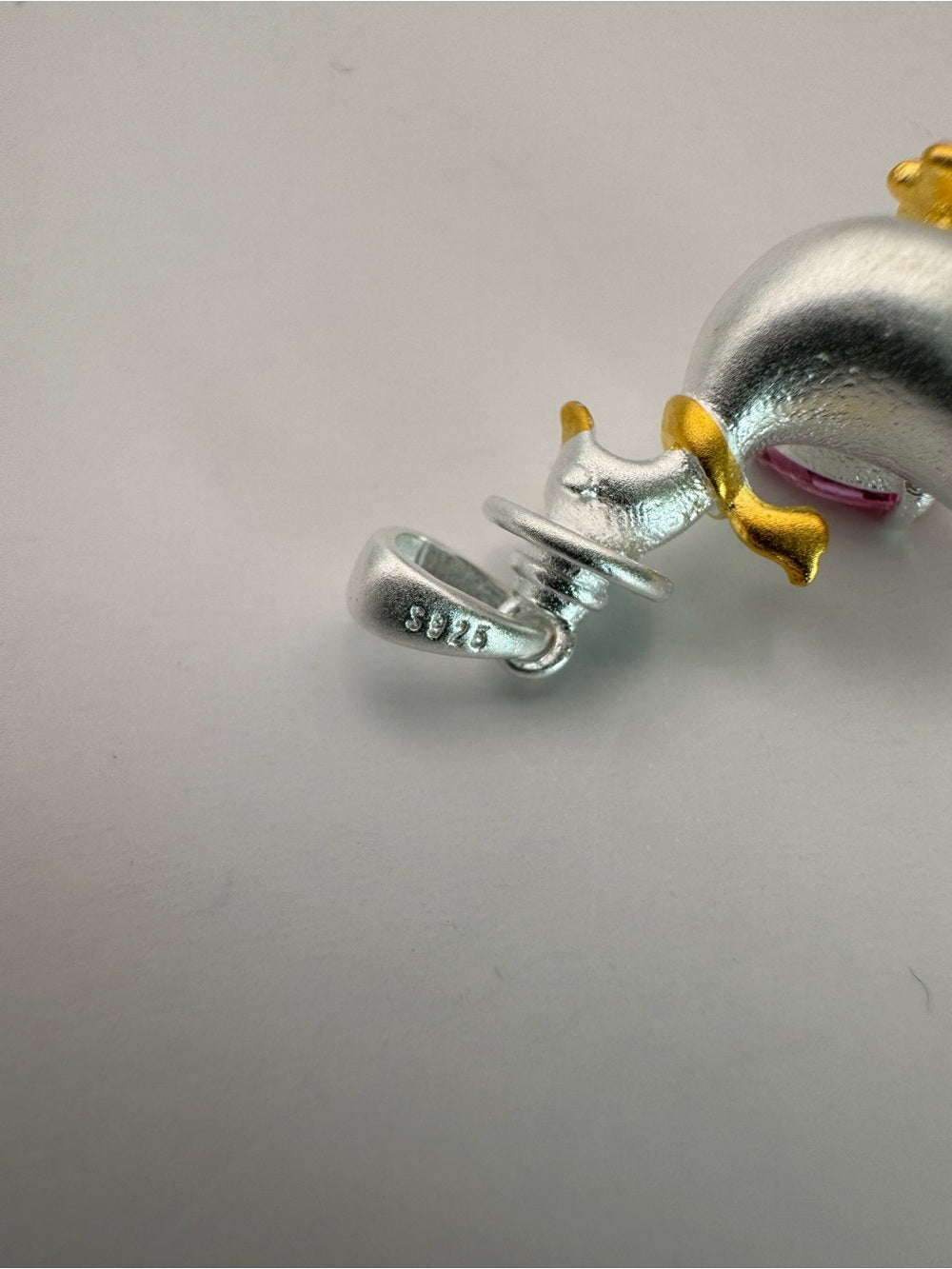 Pink Tourmaline Goose Pendant (#P90)