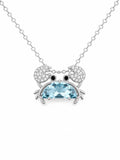 Blue Topaz Crab Pendant (#P83)