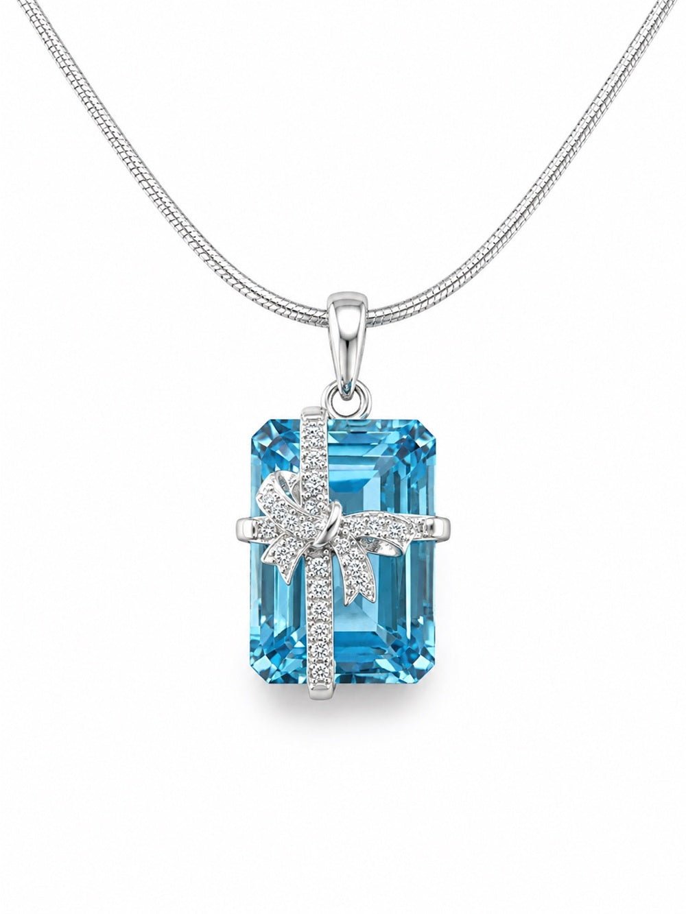 Blue Topaz Present Pendant (#P93)