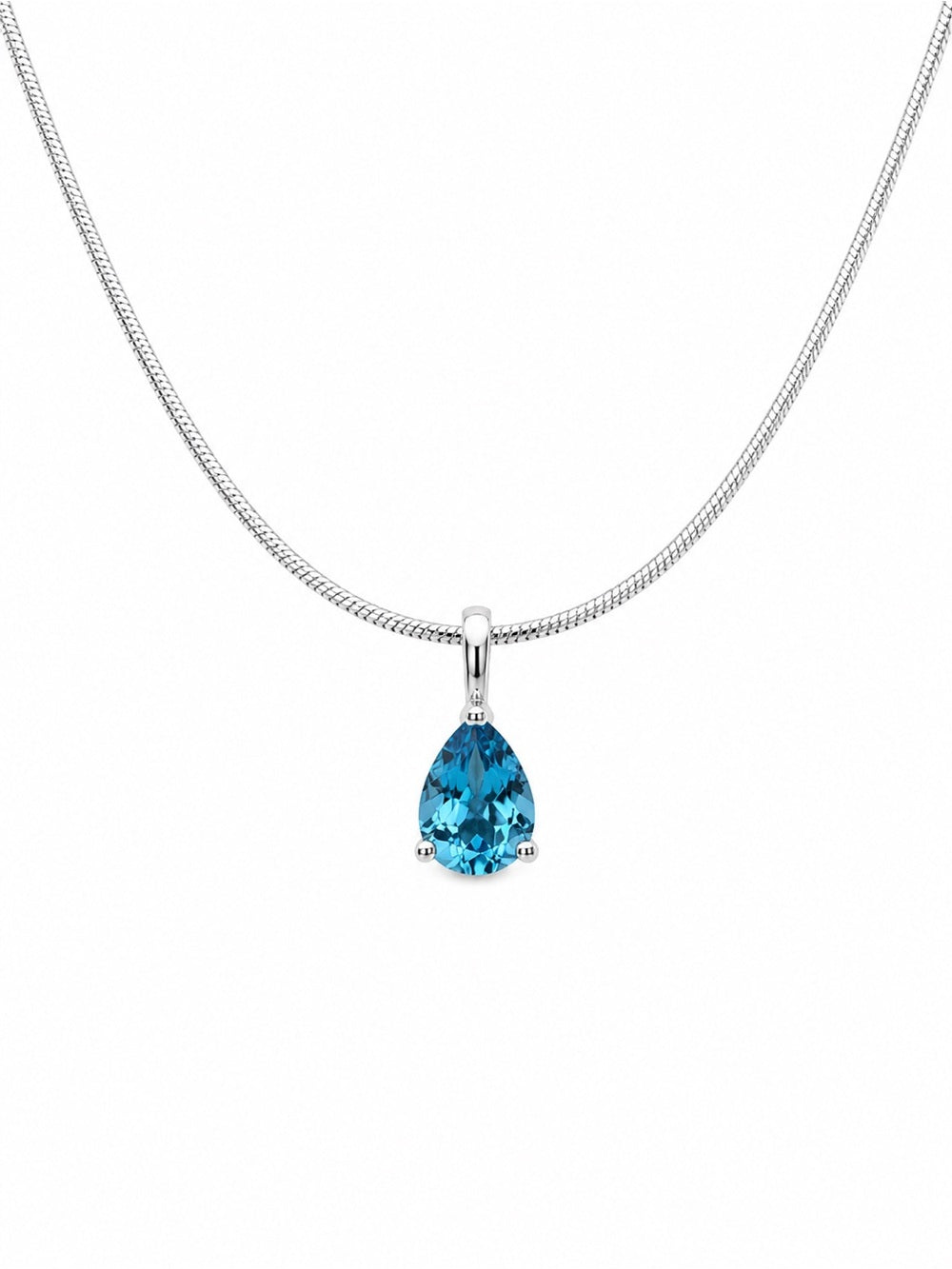 Blue Topaz Teardrop Pendant (#P91)