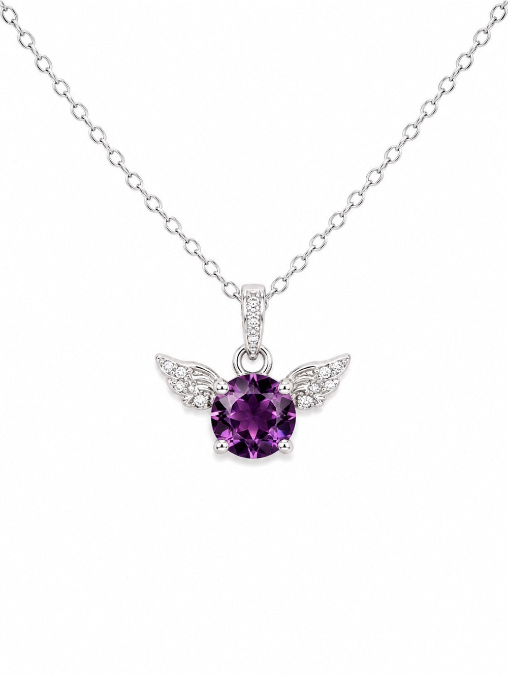 Amethyst Angel Wings Pendant (#P85)