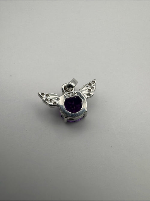 Amethyst Angel Wings Pendant (#P85)