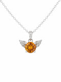 Citrine Angel Wings Pendant (#P85)