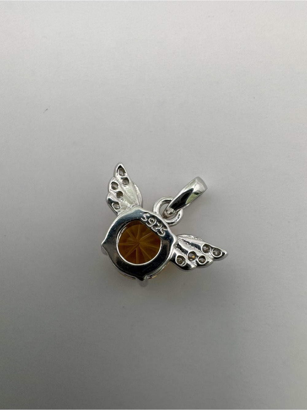 Citrine Angel Wings Pendant (#P85)