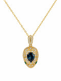 London Blue Topaz Snake Head Pendant (#P87)