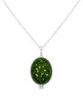 Jade Oval Locket Pendant (#P63)