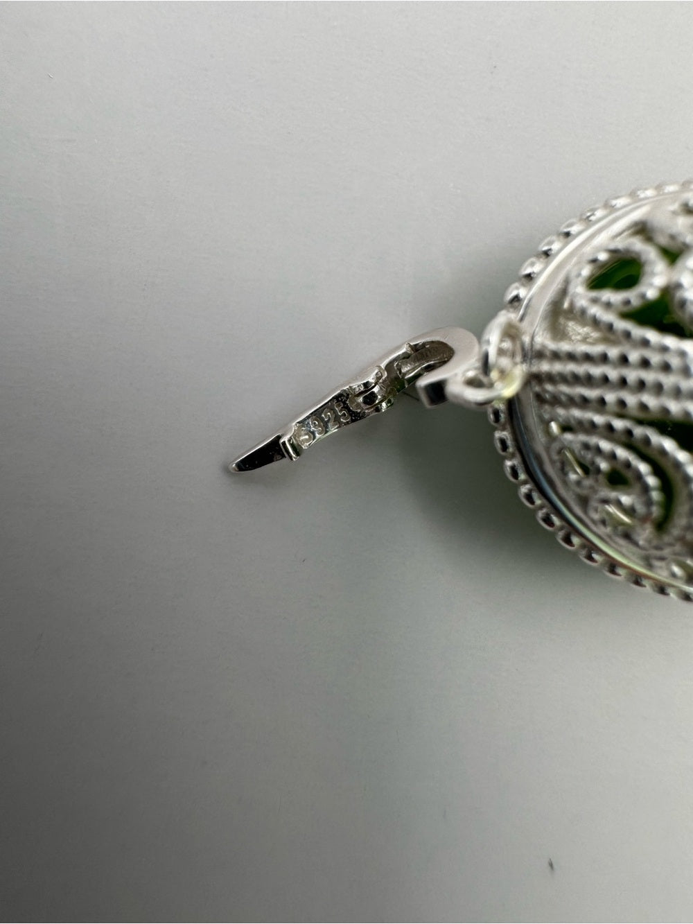 Jade Oval Locket Pendant (#P63)