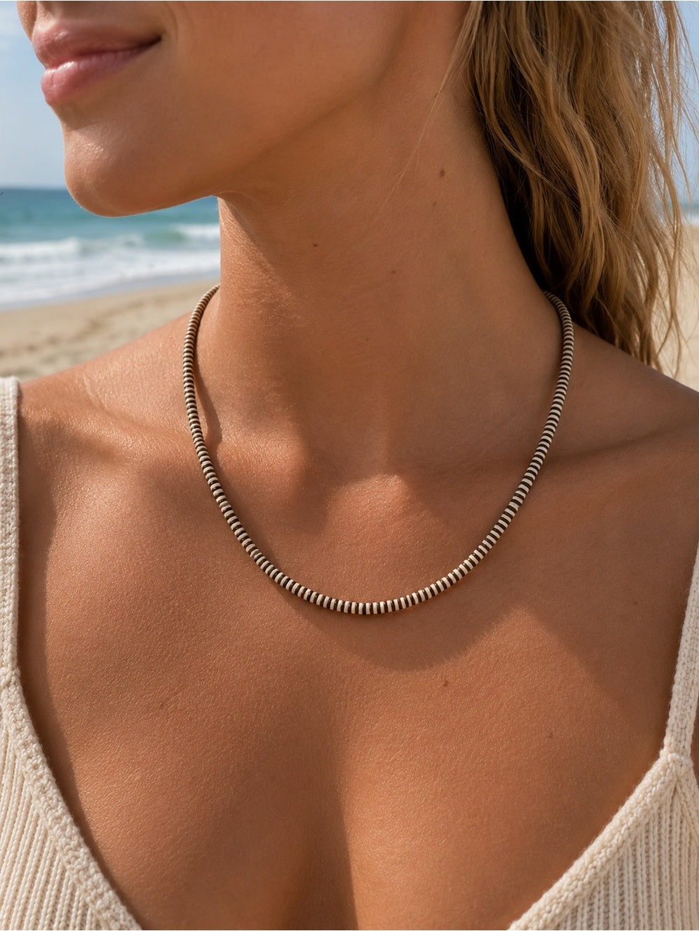 Omo Earth Beaded Necklace (S925)