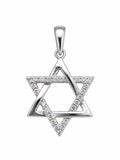 0.11 CT Moissanite Diamond Star of David Pendant