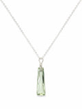 NB31 Green Amethyst Taper Bar Necklace