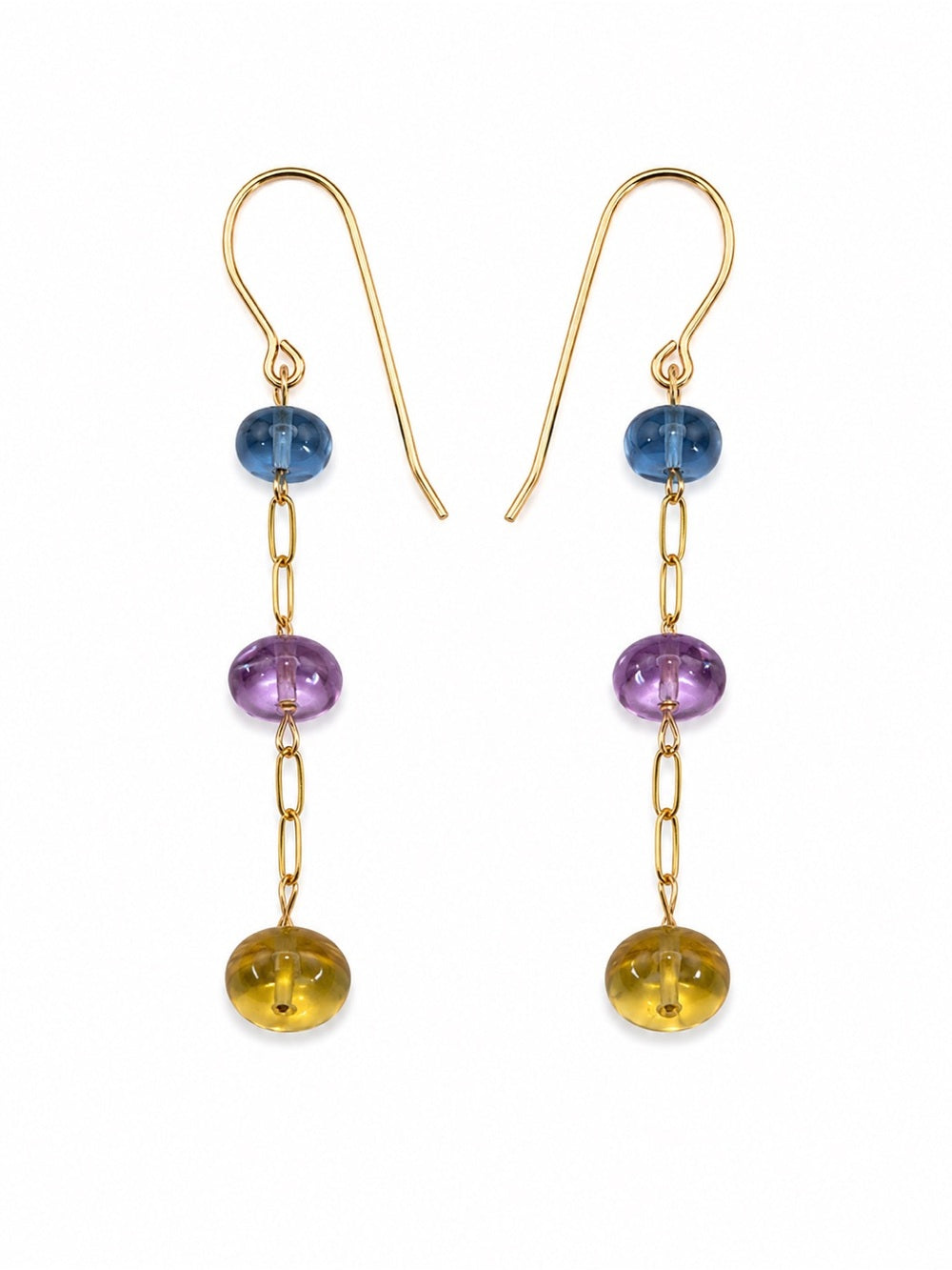 HKB20 Multi-color Sapphire Drop Earrings