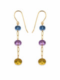 HKB20 Multi-color Sapphire Drop Earrings