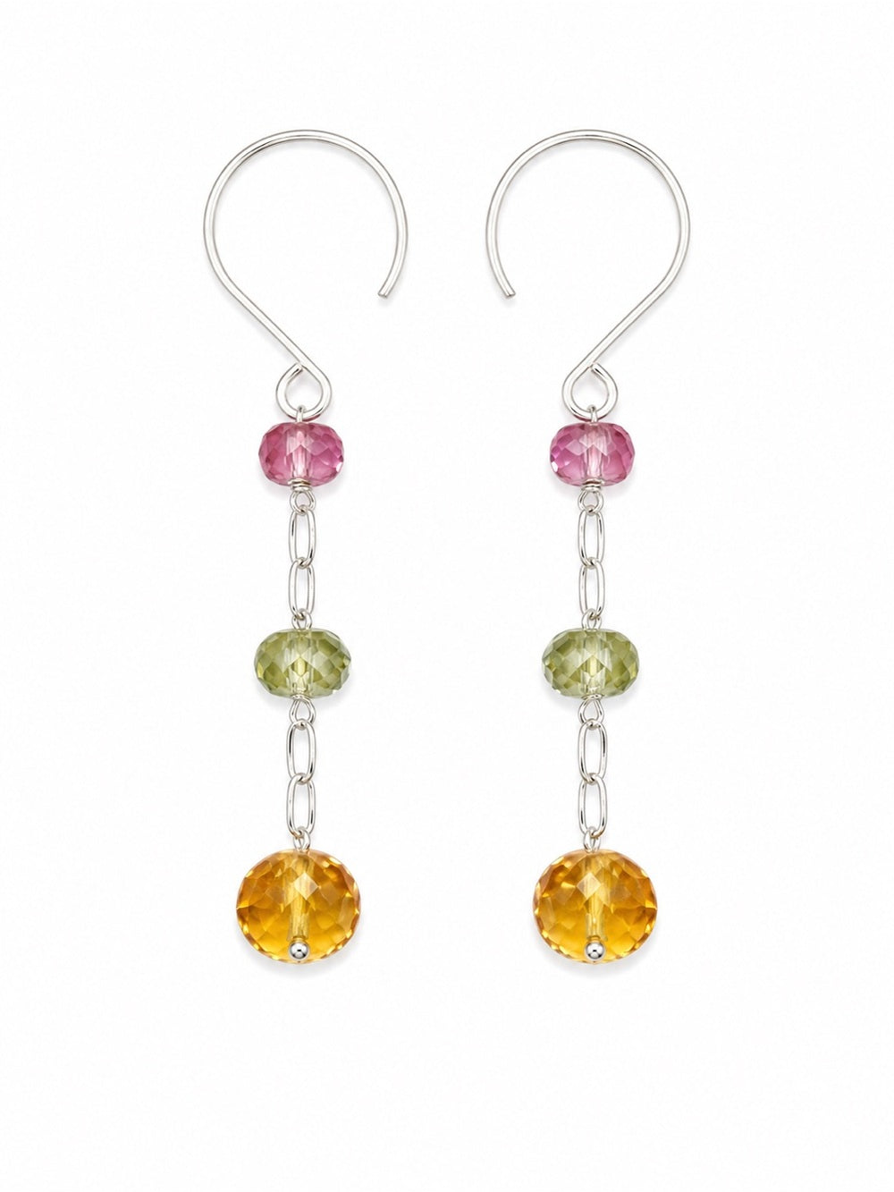 HKB19 Multi-color Sapphire Drop Earrings