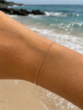 Two Tone Micro Figaro Bracelet/Anklet (S925)