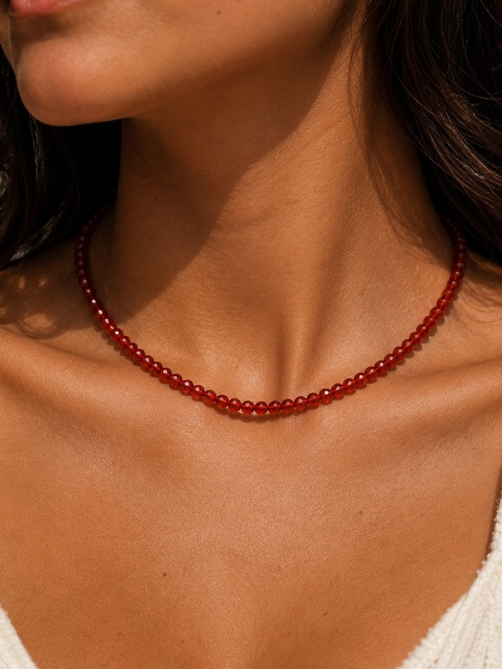 Carnelian Beaded Necklace - Made to Order