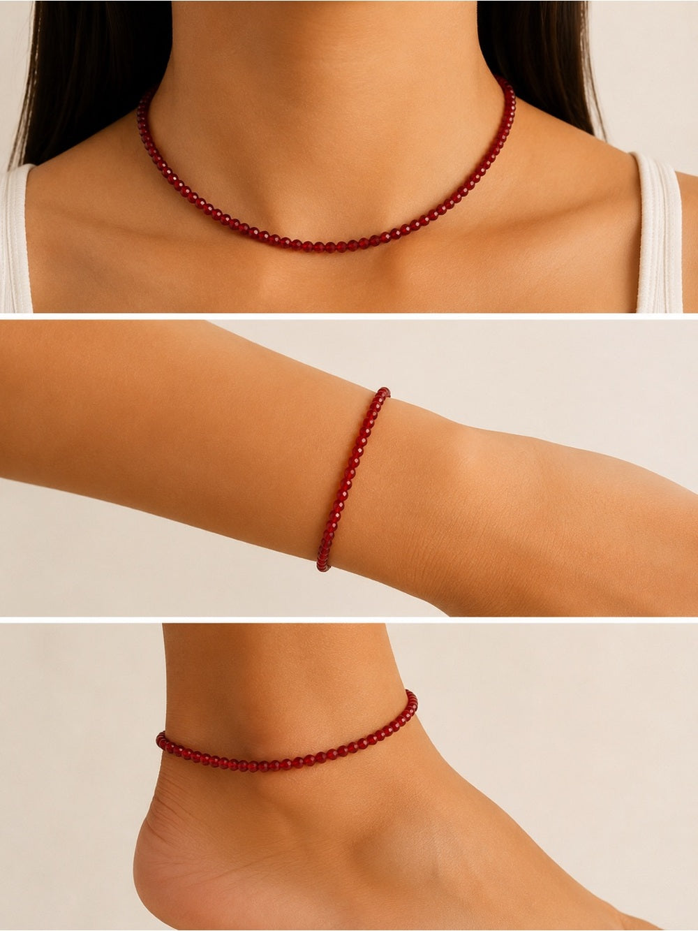 Carnelian Beaded Necklace - Made to Order