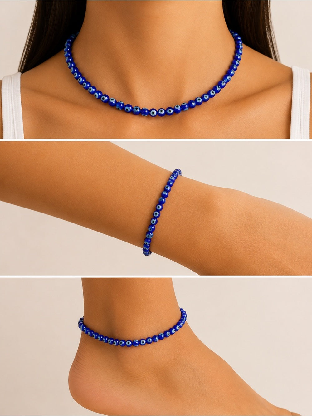 Evil Eye Beaded Necklace - Made to Order