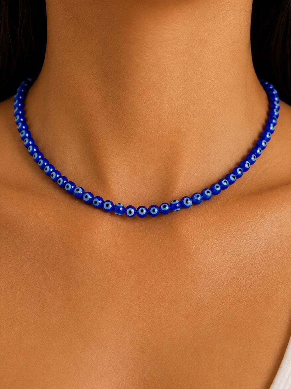 Evil Eye Beaded Necklace - Made to Order