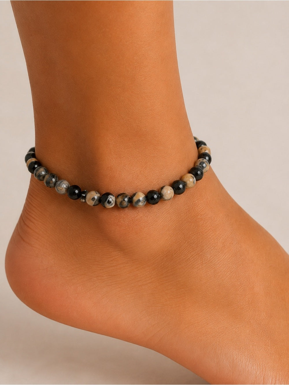 Fire Agate Beaded Bracelet/Anklet - Made to Order