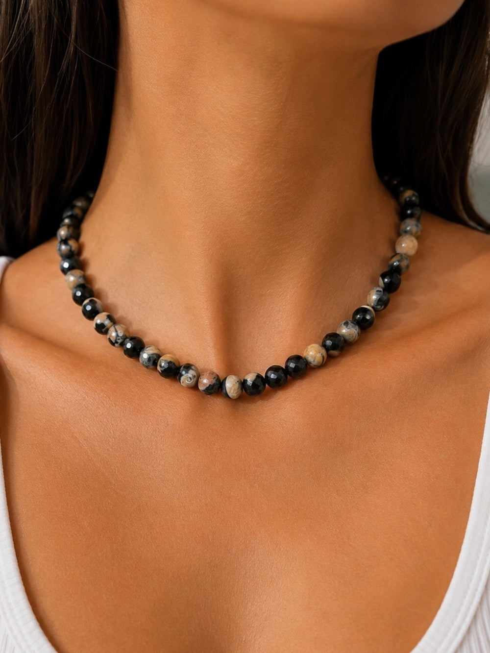Fire Agate Beaded Necklace - Made to Order