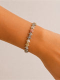 Crazy Lace Agate Star Beaded Bracelet/Anklet - Made to Order